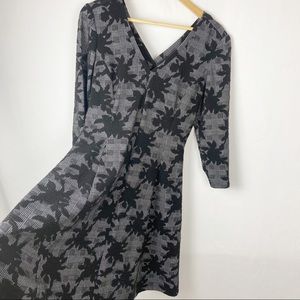 Sabie fit and flare dress, gray and black Size large